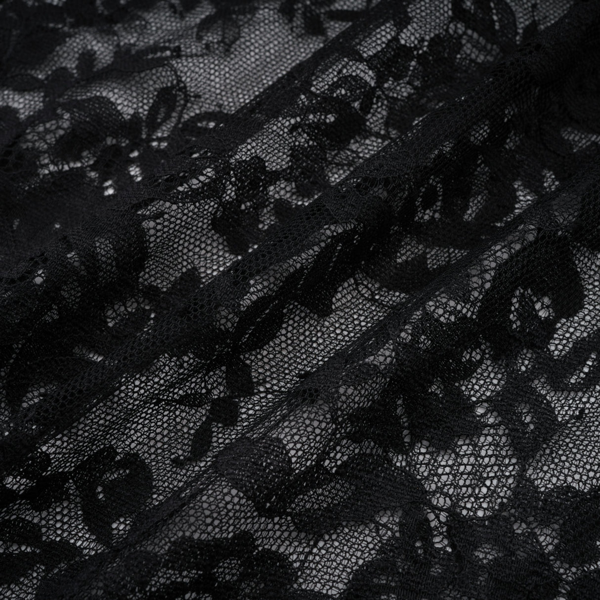 Aurohaya Roxane black floral-lace ruffled maxi dress