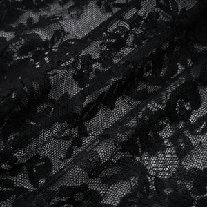 Aurohaya Roxane black floral-lace ruffled maxi dress