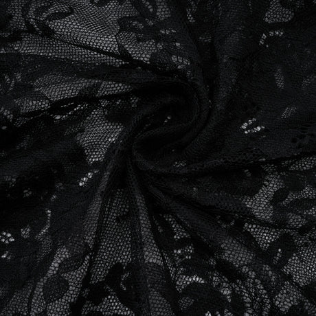Aurohaya Roxane black floral-lace ruffled maxi dress