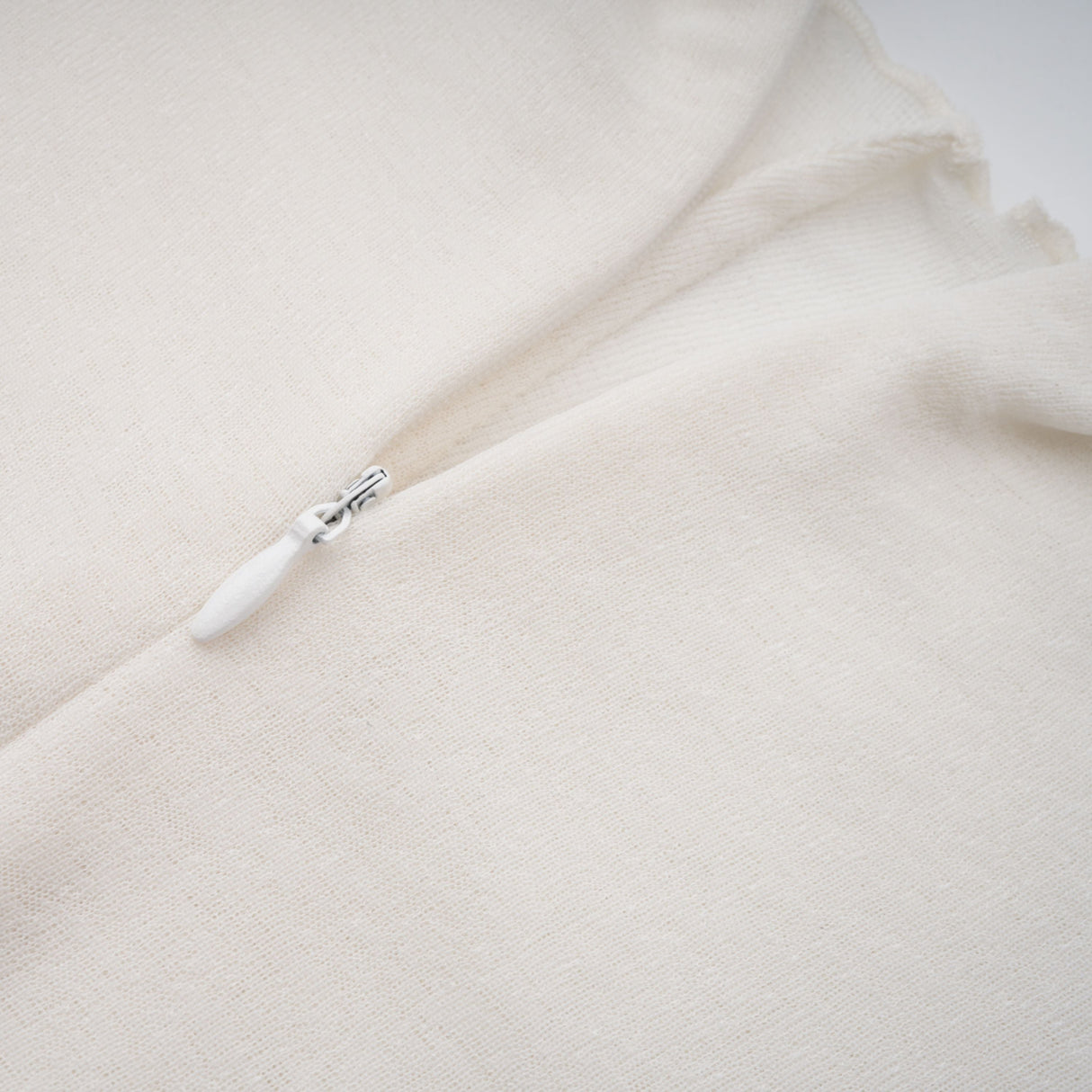 Aurohaya Lark White Tulle Panel Knit Midi Dress