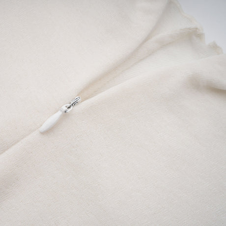 Aurohaya Lark White Tulle Panel Knit Midi Dress
