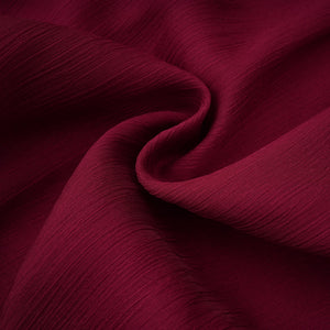 Aurohaya Éléna Burgundy Asymmetrical Ruffled Tulle Mini Dress