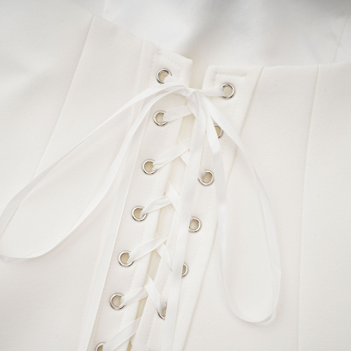 Aurohaya Mélanie White Corset Dress & Mesh Skirt Set