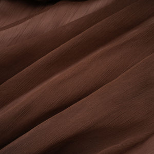 Aurohaya Jade Brown Ruched Tulle Mini Dress