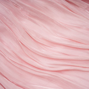 Aurohaya Sarolta Pink Glossy Ruched Maxi Dress