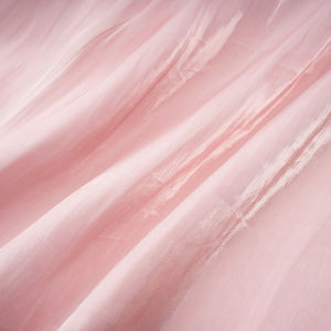Aurohaya Sarolta Pink Glossy Ruched Maxi Dress