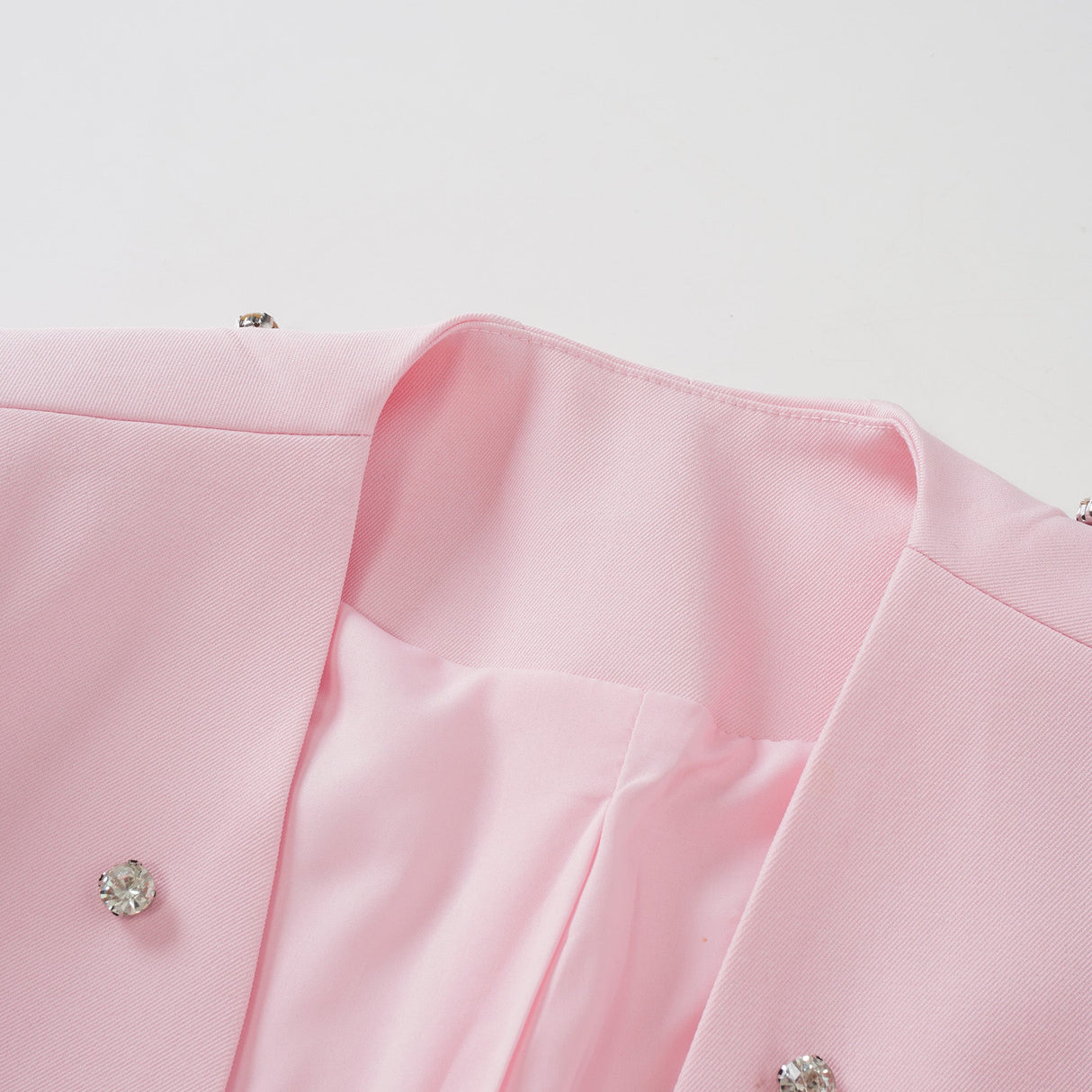Aurohaya Valéria Pink Crystal Embellished Jacket & Dress Set