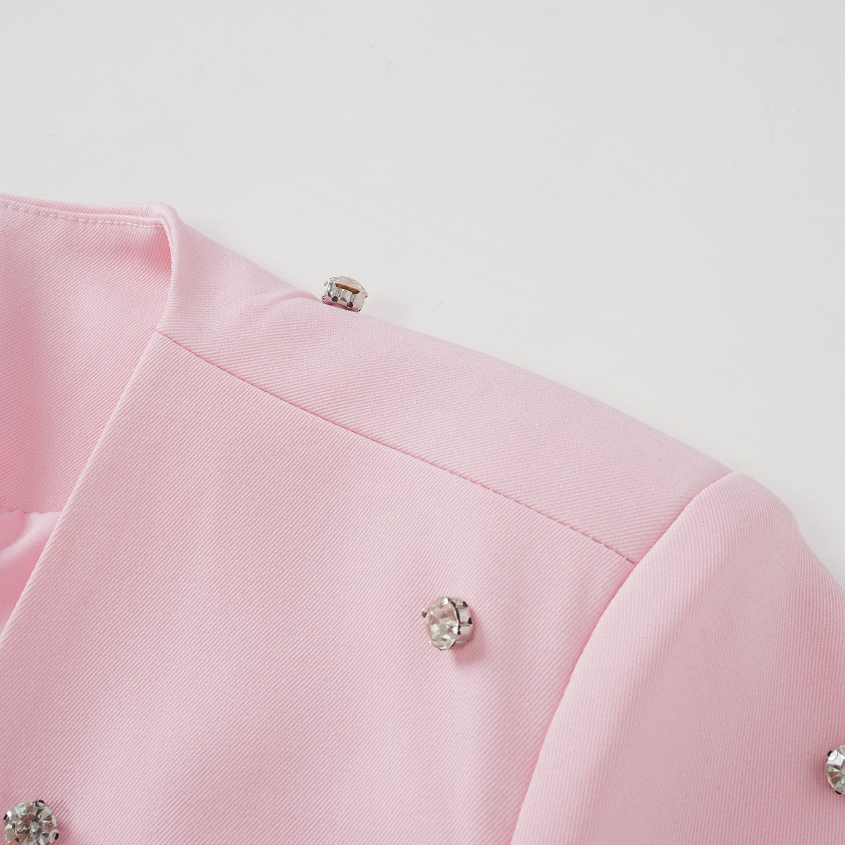 Aurohaya Valéria Pink Crystal Embellished Jacket & Dress Set