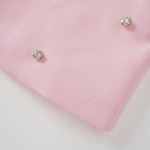 Aurohaya Valéria Pink Crystal Embellished Jacket & Dress Set