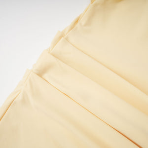 Aurohaya Fenella Yellow Asymmetrical Draped Cape & Dress Matching Set