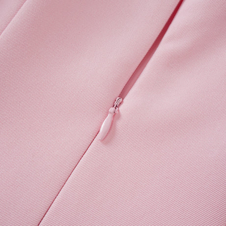 Aurohaya Valéria Pink Crystal Embellished Jacket & Dress Set