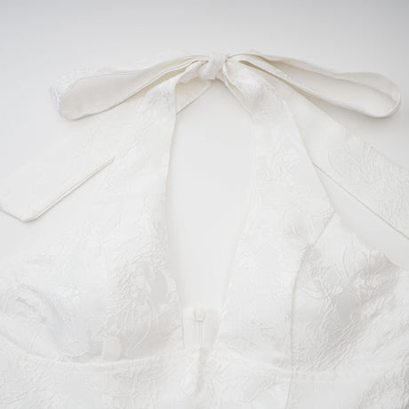 Aurohaya Céline White Glamorous Event Midi Dress
