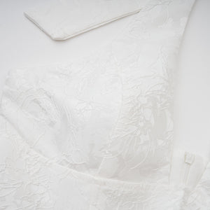Aurohaya Céline White Glamorous Event Midi Dress