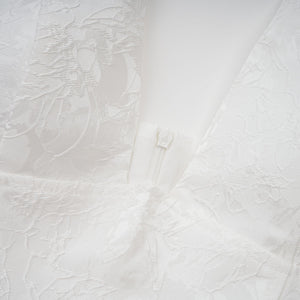 Aurohaya Céline White Glamorous Event Midi Dress