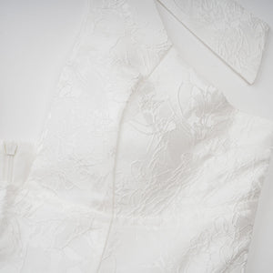 Aurohaya Céline White Glamorous Event Midi Dress