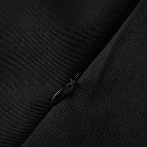 Aurohaya Quirine halterneck bow-detail mini dress in Black