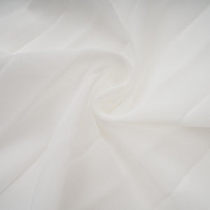 Aurohaya Doux White Ruffled Trim Pleated Midi Dress
