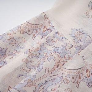 Aurohaya Fabienne Neutral Floral Print Mini Dress