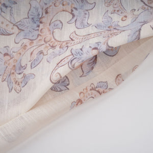 Aurohaya Fabienne Neutral Floral Print Mini Dress