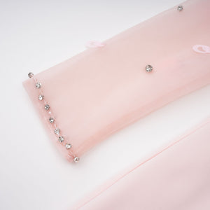 Aurohaya Gunnel Pink Flared Embellished Maxi Gown