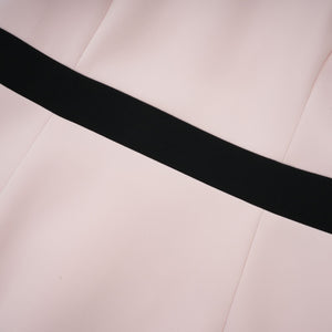 Aurohaya Anaïs pink crystal color-blocked midi dress