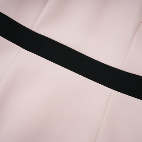 Aurohaya Anaïs pink crystal color-blocked midi dress