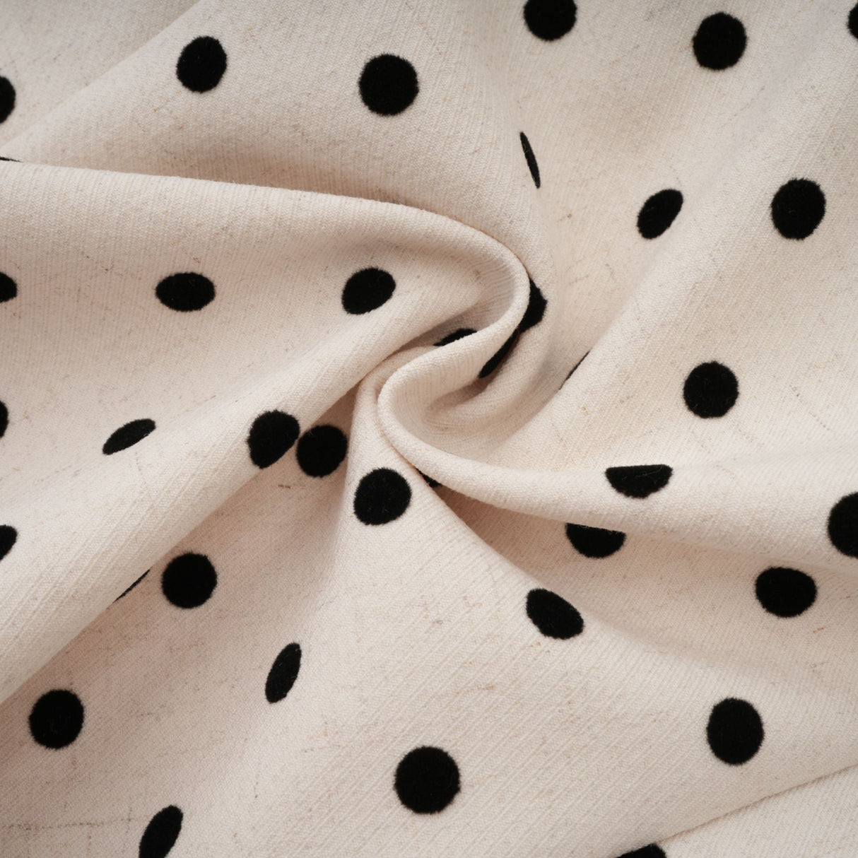 Aurohaya Geneviève neutrals polka-dot puff mini dress