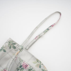 Aurohaya Prunelle sage-green floral-print shirred midi dress