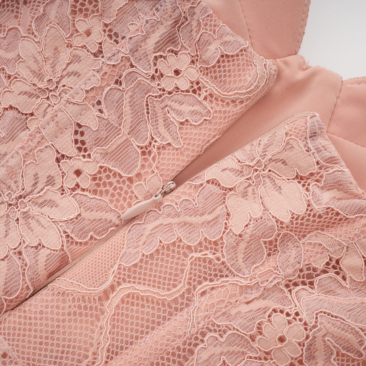 Aurohaya Ulrique Pink Lace Corset Tulle Maxi Dress