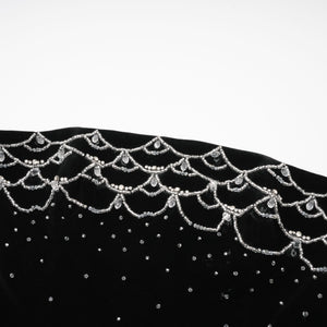 Aurohaya Sandrine crystal-embellished velvet mini dress