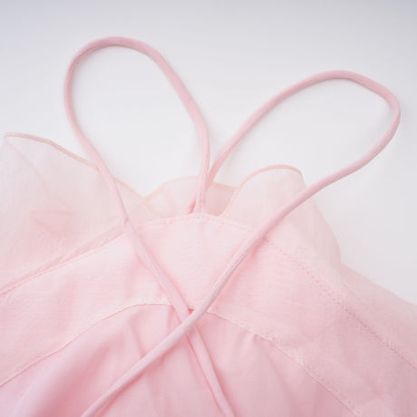 Aurohaya Lucie Pink Tiered Ruffled Mini Dress