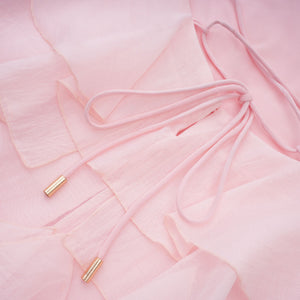 Aurohaya Lucie Pink Tiered Ruffled Mini Dress