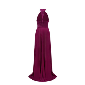 Aurohaya Kerstin Purple Ruched Maxi Dress