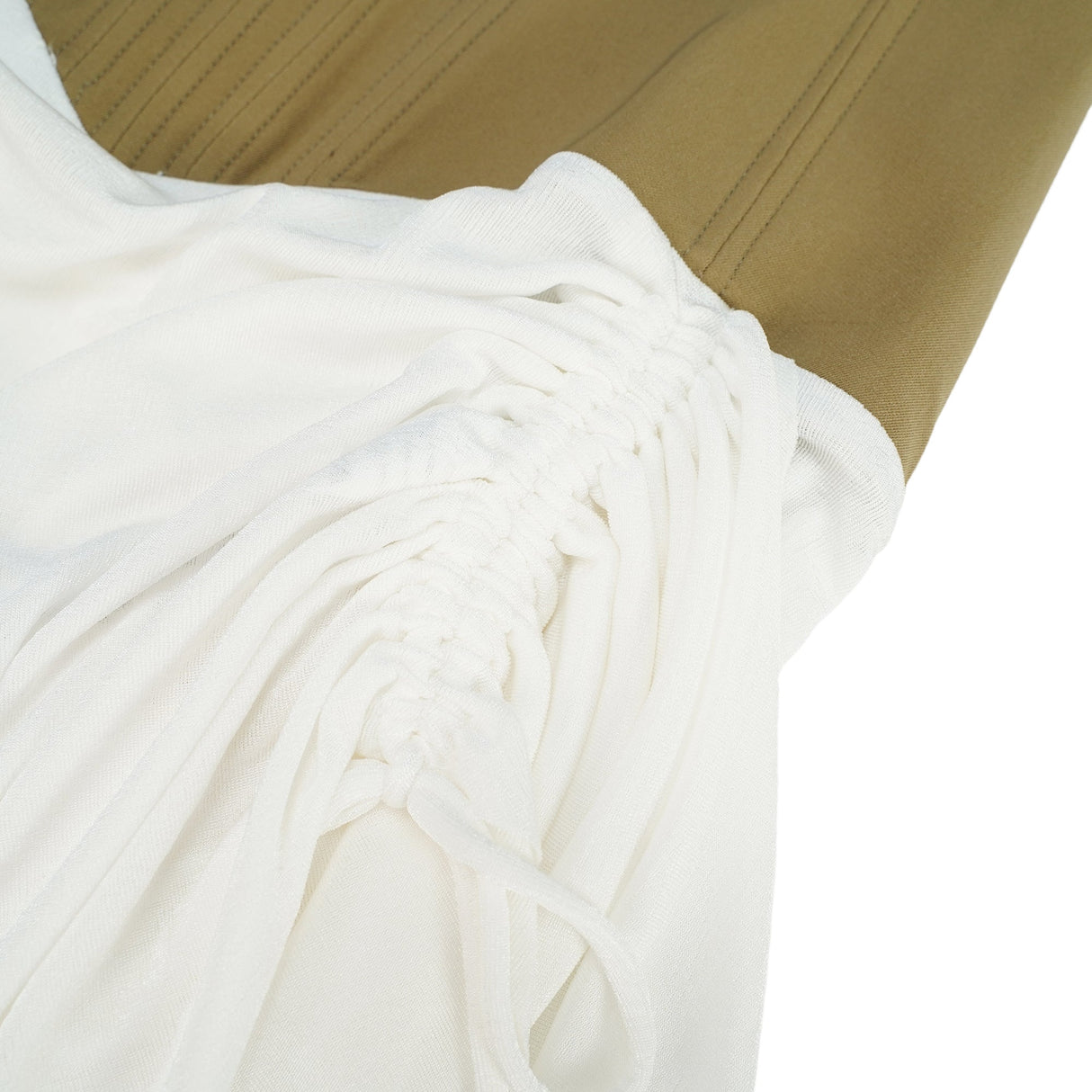 Aurohaya Yasmine Brown Bustier Panel Mini Dress