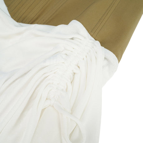 Aurohaya Yasmine Brown Bustier Panel Mini Dress