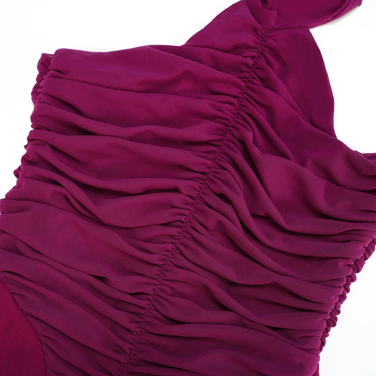 Aurohaya Kerstin Purple Ruched Maxi Dress