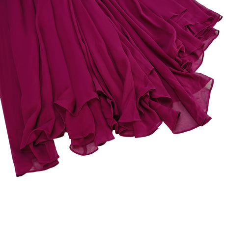 Aurohaya Kerstin Purple Ruched Maxi Dress