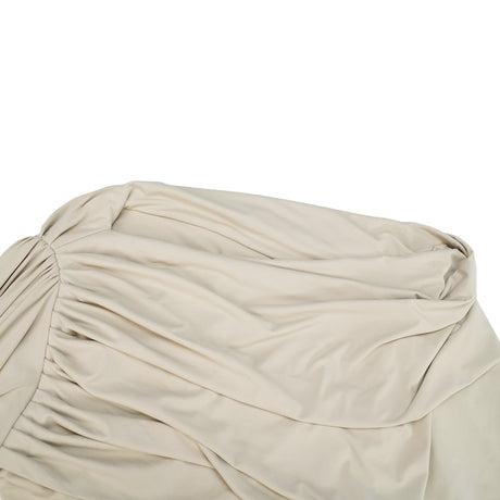 Aurohaya Gaëlle Neutrals Ribbon-design Draped Maxi Dress