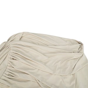 Aurohaya Gaëlle Neutrals Ribbon-design Draped Maxi Dress