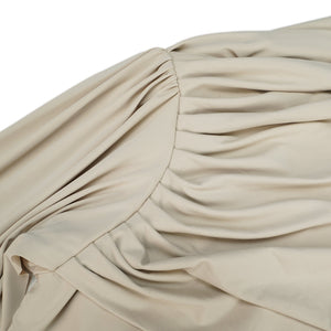Aurohaya Gaëlle Neutrals Ribbon-design Draped Maxi Dress