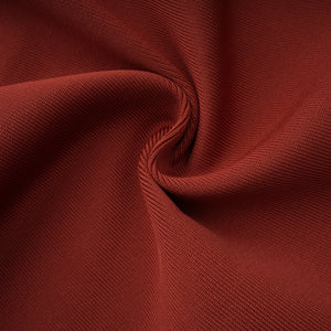 Aurohaya Mélisande Rusty Red Halterneck Fringed Maxi Gown