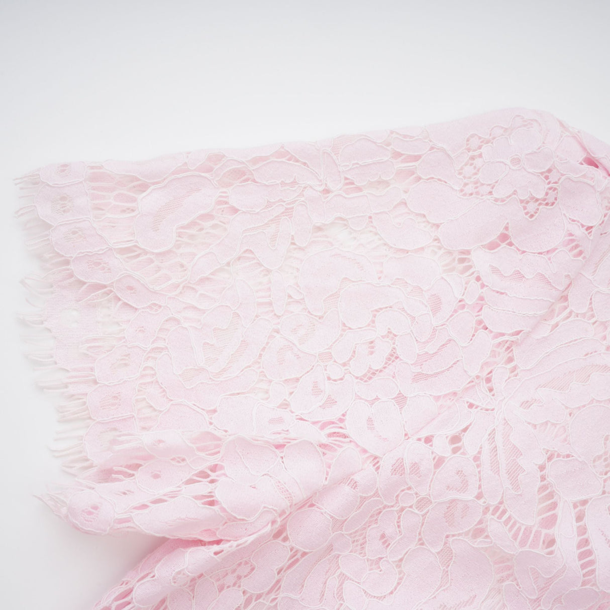 Aurohaya Sabine Pink Floral Lace Mermaid Midi Dress