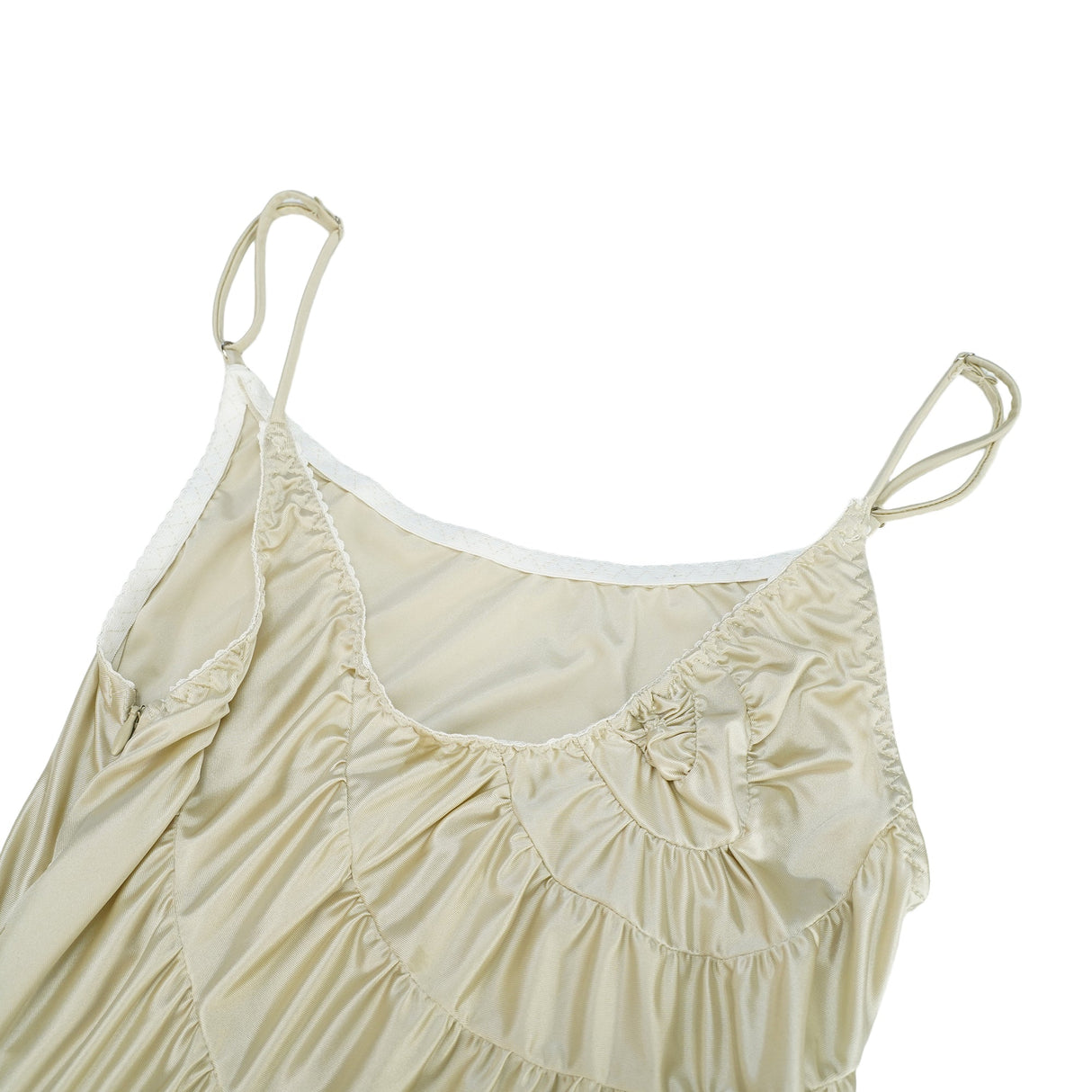 Aurohaya Cecilia Neutral Sea Ammonite Shirred Maxi Dress