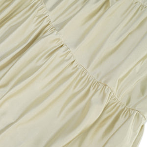 Aurohaya Cecilia Neutral Sea Ammonite Shirred Maxi Dress