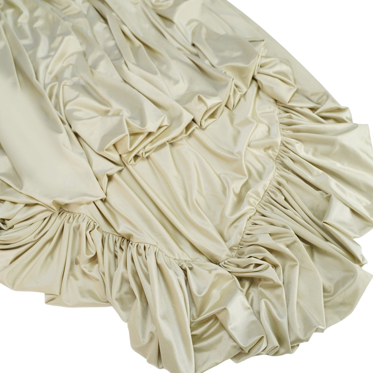 Aurohaya Cecilia Neutral Sea Ammonite Shirred Maxi Dress