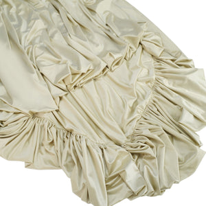 Aurohaya Cecilia Neutral Sea Ammonite Shirred Maxi Dress