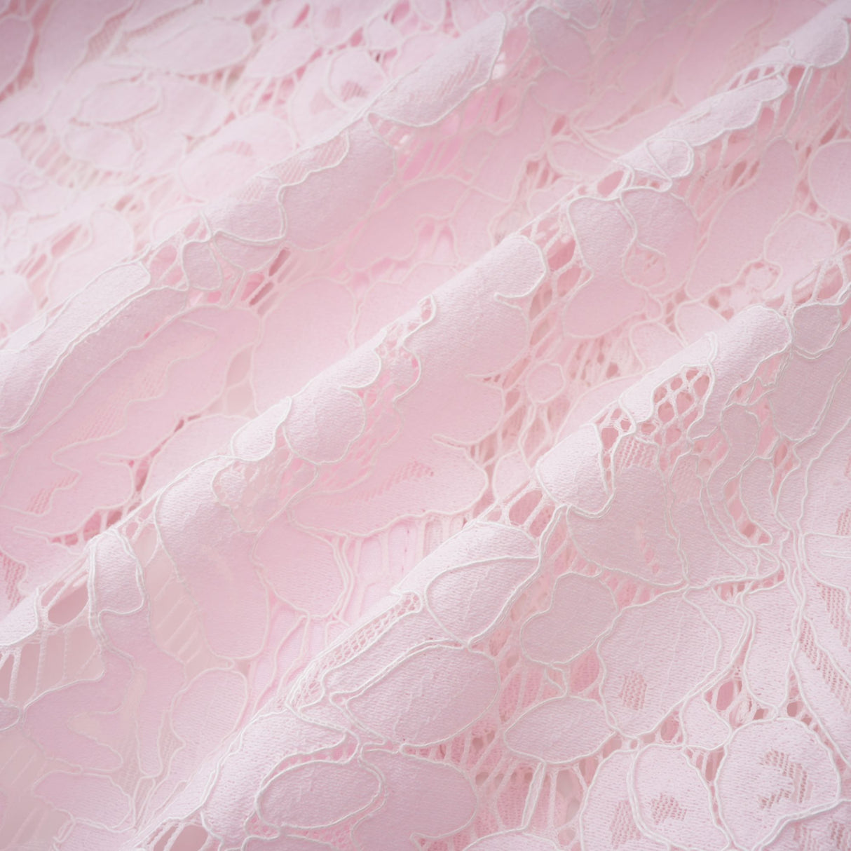 Aurohaya Sabine Pink Floral Lace Mermaid Midi Dress
