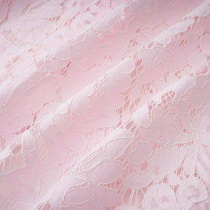 Aurohaya Sabine Pink Floral Lace Mermaid Midi Dress