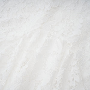 Aurohaya Abbie White Floral Lace Bustier Maxi Dress