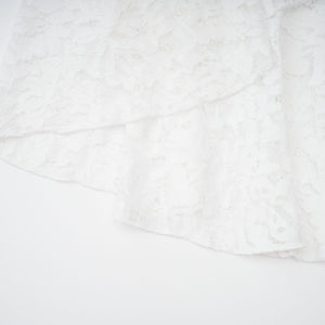 Aurohaya Abbie White Floral Lace Bustier Maxi Dress